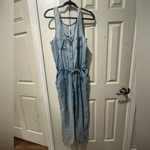 Vintage Korean Denim Sleeveless Jumpsuit
